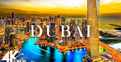 FLYING OVER DUBAI (4K UHD) - Relaxing Music Along With Beautiful Nature Videos - 4K Video HD